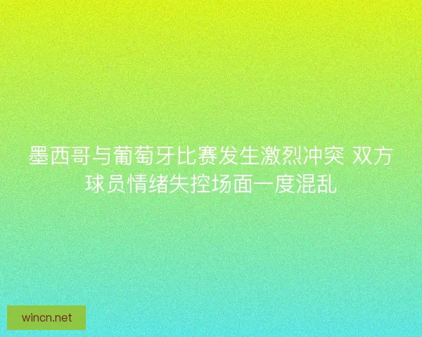 墨西哥与葡萄牙比赛发生激烈冲突 双方球员情绪失控场面一度混乱